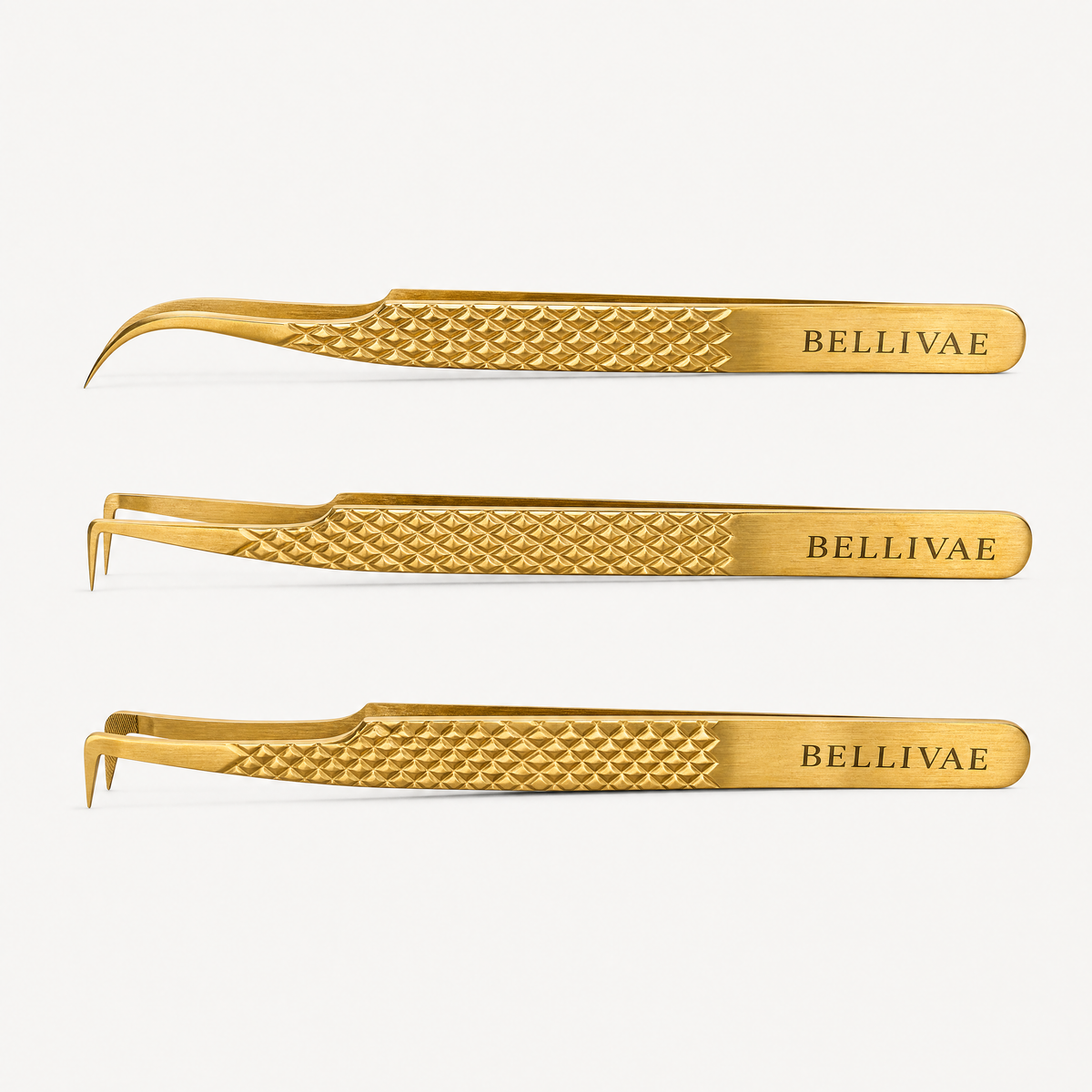 Professional Tweezer Set Trio met isolatie, one by one en volume tweezer